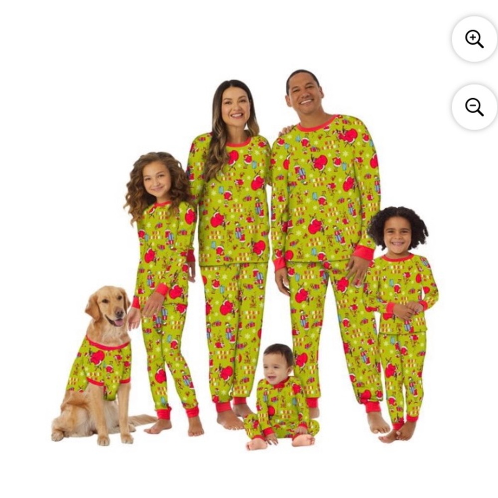 NWT Christmas Grinch PJ Set Family Pajamas Women’s Size Small Green Red Holiday